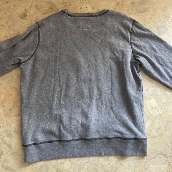 True Religion Gray Graphic Reverse Weave Sweatshirt - Picture 6 of 6